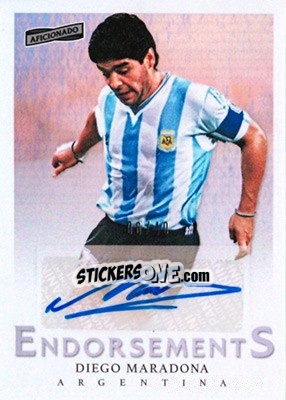 Sticker Diego Maradona - Aficionado Soccer 2017 n. E-49 - Panini