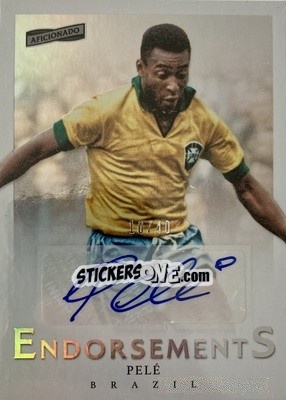 Sticker Pele - Aficionado Soccer 2017 n. E-50 - Panini