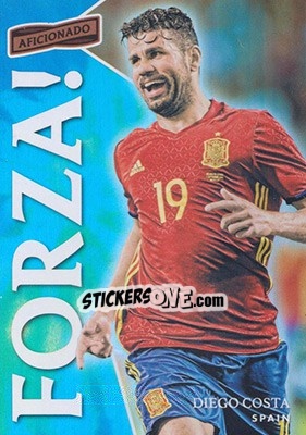Sticker Diego Costa - Aficionado Soccer 2017 n. F-2 - Panini