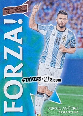 Sticker Sergio Aguero - Aficionado Soccer 2017 n. F-8 - Panini