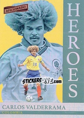 Sticker Carlos Valderrama - Aficionado Soccer 2017 n. H-3 - Panini