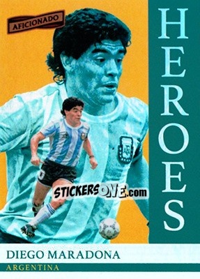 Sticker Diego Maradona - Aficionado Soccer 2017 n. H-5 - Panini