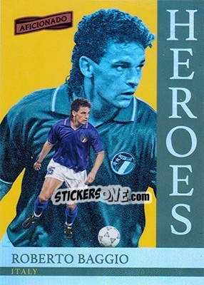Sticker Roberto Baggio - Aficionado Soccer 2017 n. H-16 - Panini