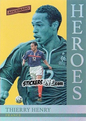 Sticker Thierry Henry - Aficionado Soccer 2017 n. H-19 - Panini