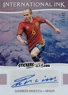 Sticker Andres Iniesta - Aficionado Soccer 2017 n. II-19 - Panini