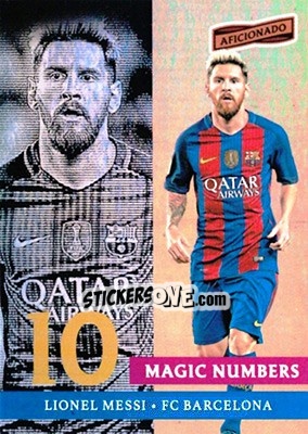 Sticker Lionel Messi - Aficionado Soccer 2017 n. MN-10 - Panini
