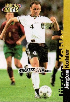 Cromo Jurgen Kohler - Wm 1998 Cards n. 2 - Panini