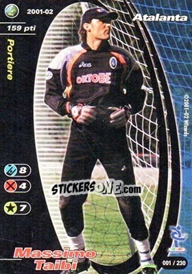 Sticker Massimo Taibi - Football Champions Italy 2001-2002 n. 1 - Wizards of The Coast