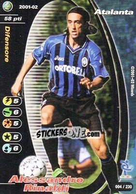 Sticker Alessandro Rinaldi - Football Champions Italy 2001-2002 n. 4 - Wizards of The Coast