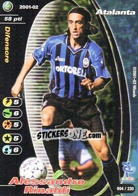 Figurina Alessandro Rinaldi - Football Champions Italy 2001-2002 - Wizards of The Coast