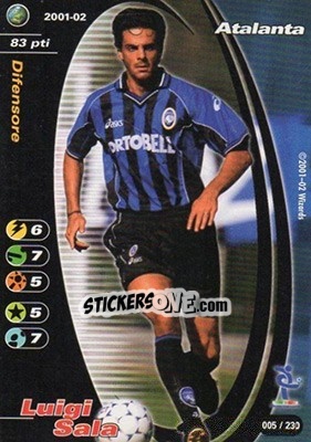 Sticker Luigi Sala - Football Champions Italy 2001-2002 n. 5 - Wizards of The Coast