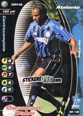 Sticker Ousmane Dabo - Football Champions Italy 2001-2002 - Wizards of The Coast