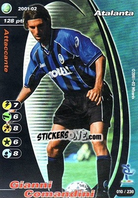 Sticker Gianni Comandini - Football Champions Italy 2001-2002 n. 10 - Wizards of The Coast