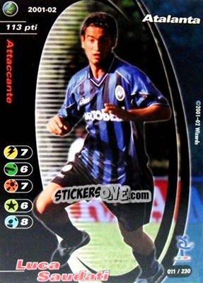 Sticker Luca Saudati - Football Champions Italy 2001-2002 n. 11 - Wizards of The Coast