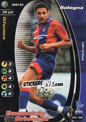 Sticker Emanuele Brioschi - Football Champions Italy 2001-2002 n. 13 - Wizards of The Coast