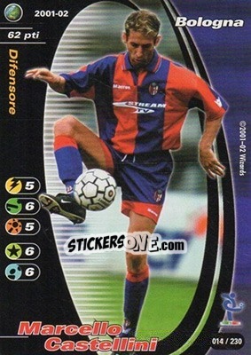 Sticker Marcello Castellini - Football Champions Italy 2001-2002 - Wizards of The Coast