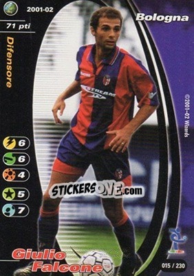 Sticker Giulio Falcone - Football Champions Italy 2001-2002 - Wizards of The Coast