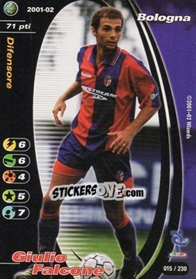 Sticker Giulio Falcone - Football Champions Italy 2001-2002 n. 15 - Wizards of The Coast