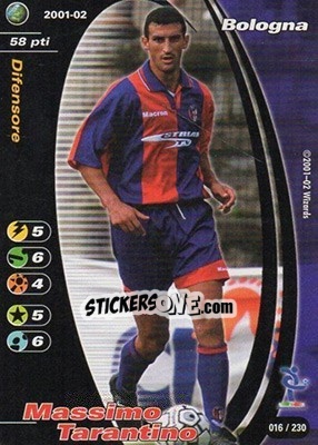 Sticker Massimo Tarantino - Football Champions Italy 2001-2002 n. 16 - Wizards of The Coast