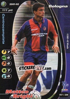 Sticker Matteo Brighi - Football Champions Italy 2001-2002 n. 17 - Wizards of The Coast