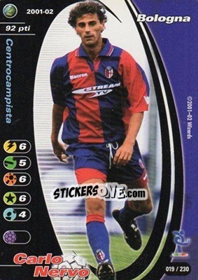 Sticker Carlo Nervo - Football Champions Italy 2001-2002 - Wizards of The Coast