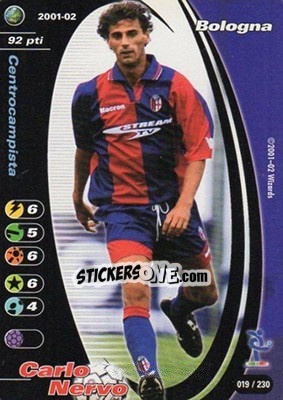 Sticker Carlo Nervo - Football Champions Italy 2001-2002 n. 19 - Wizards of The Coast