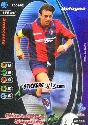 Sticker Giuseppe Signori - Football Champions Italy 2001-2002 n. 22 - Wizards of The Coast