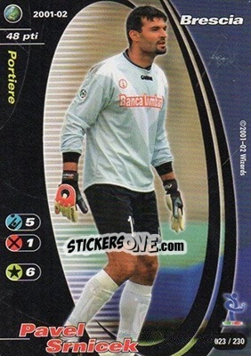 Sticker Pavel Srnicek - Football Champions Italy 2001-2002 n. 23 - Wizards of The Coast