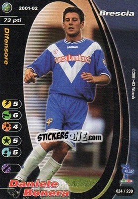 Sticker Daniele Bonera - Football Champions Italy 2001-2002 n. 24 - Wizards of The Coast
