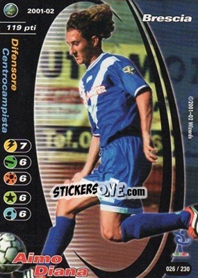 Sticker Aimo Diana - Football Champions Italy 2001-2002 - Wizards of The Coast