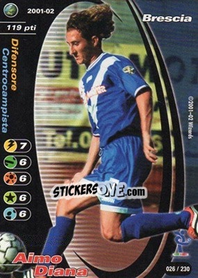 Cromo Aimo Diana - Football Champions Italy 2001-2002 - Wizards of The Coast