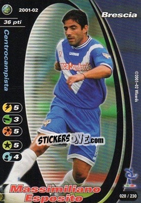 Sticker Massimiliano Esposito - Football Champions Italy 2001-2002 n. 28 - Wizards of The Coast