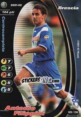 Sticker Antonio Filippini - Football Champions Italy 2001-2002 - Wizards of The Coast