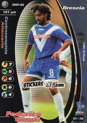 Sticker Federico Giunti - Football Champions Italy 2001-2002 - Wizards of The Coast