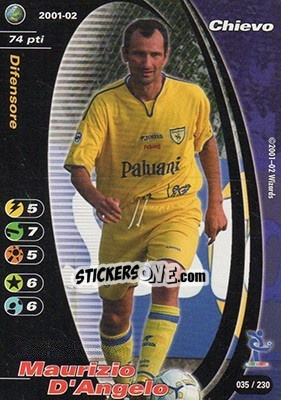 Sticker Maurizio D'Angelo - Football Champions Italy 2001-2002 n. 35 - Wizards of The Coast