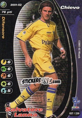 Sticker Salvatore Lanna - Football Champions Italy 2001-2002 n. 37 - Wizards of The Coast