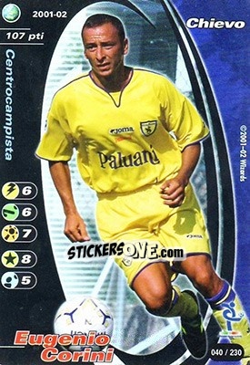 Sticker Eugenio Corini - Football Champions Italy 2001-2002 - Wizards of The Coast