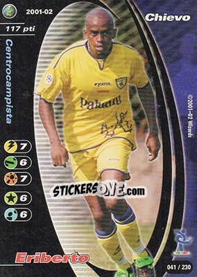 Sticker Eriberto - Football Champions Italy 2001-2002 n. 41 - Wizards of The Coast
