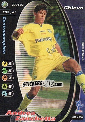 Sticker Andrea Zanchetta - Football Champions Italy 2001-2002 - Wizards of The Coast