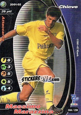 Sticker Massimo Marazzina - Football Champions Italy 2001-2002 - Wizards of The Coast