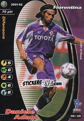Sticker Daniele Adani - Football Champions Italy 2001-2002 n. 46 - Wizards of The Coast