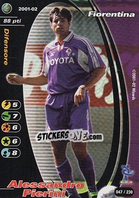 Sticker Alessandro Pierini - Football Champions Italy 2001-2002 n. 47 - Wizards of The Coast