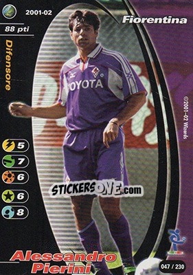 Cromo Alessandro Pierini - Football Champions Italy 2001-2002 - Wizards of The Coast