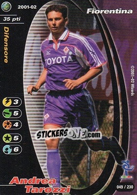 Sticker Andrea Tarozzi - Football Champions Italy 2001-2002 - Wizards of The Coast