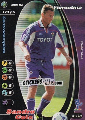 Sticker Sandro Cois - Football Champions Italy 2001-2002 n. 51 - Wizards of The Coast