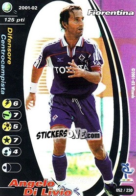 Sticker Angelo Di Livio - Football Champions Italy 2001-2002 n. 52 - Wizards of The Coast