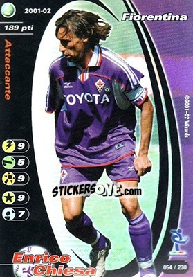 Sticker Enrico Chiesa - Football Champions Italy 2001-2002 n. 54 - Wizards of The Coast