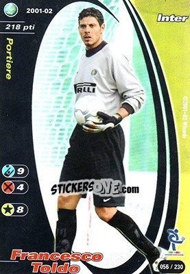 Sticker Francesco Toldo - Football Champions Italy 2001-2002 n. 56 - Wizards of The Coast
