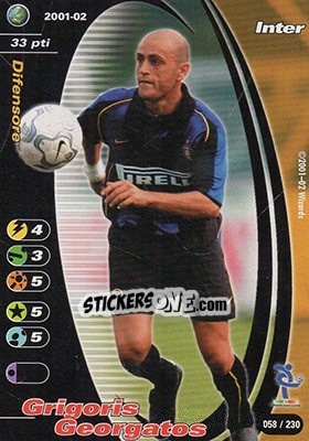 Sticker Grigoris Georgatos - Football Champions Italy 2001-2002 - Wizards of The Coast