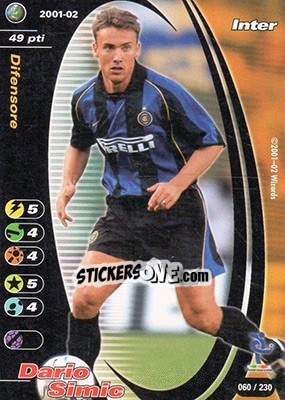 Sticker Dario Simic - Football Champions Italy 2001-2002 - Wizards of The Coast